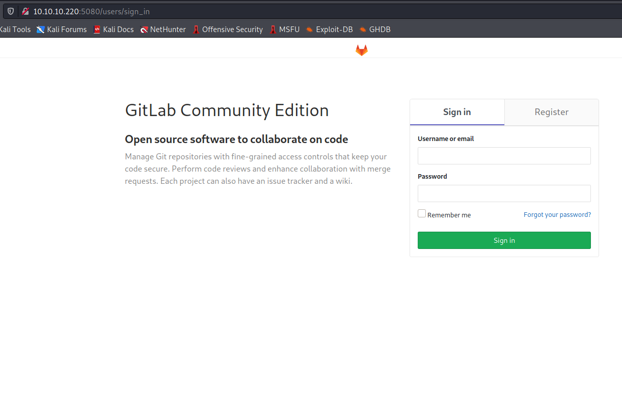 Gitlab Homepage